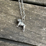 Vintage Sterling Bulldog Necklace