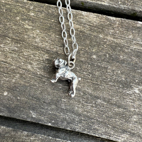 Vintage Sterling Bulldog Necklace