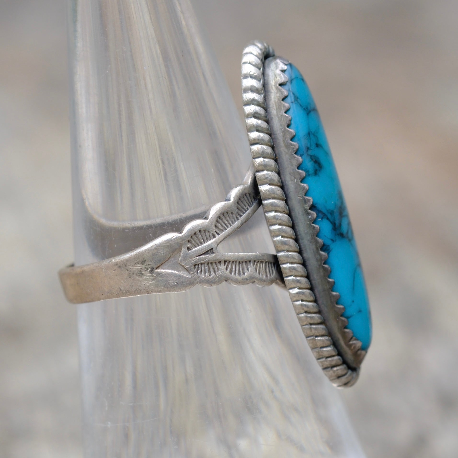 Vintage Sterling Turquoise Ring 6
