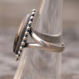 Vintage Sterling Petrified Wood Ring 5.25