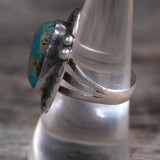 Vintage Sterling Turquoise Roper Ring 8.5