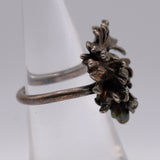 Vintage Sterling Silver Rose Ring 5.25