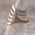 Vintage Sterling Silver Modernist Ring 5.5