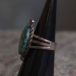 Vintage Sterling Turquoise Blossom Ring 6.25