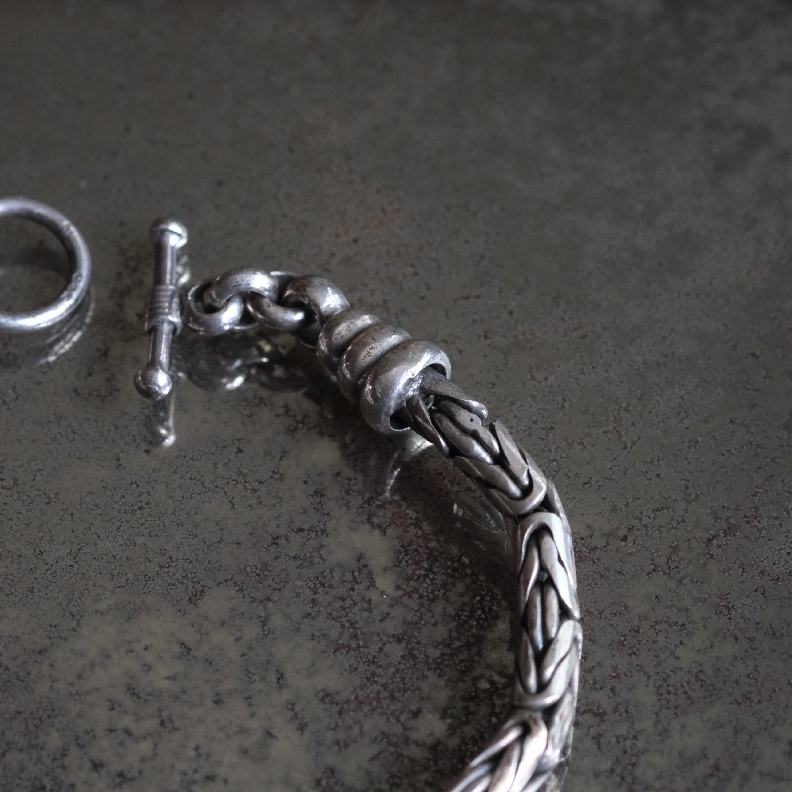 Vintage Sterling Silver Byzantine Bracelet 8.5"