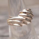 Vintage Sterling Silver Modernist Ring 5.75