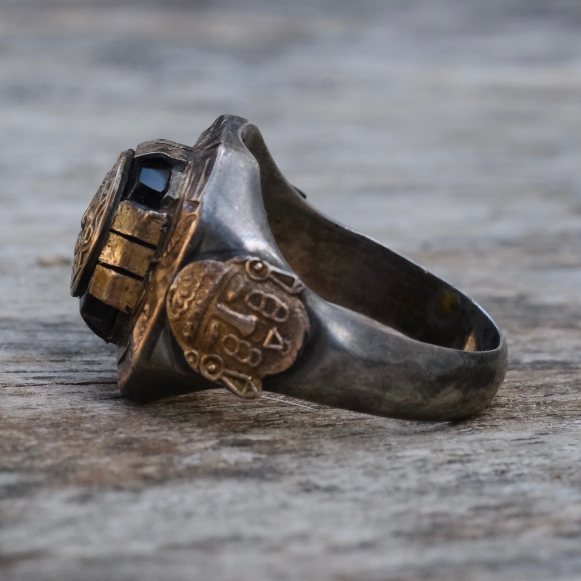 Vintage Mexican Biker Souvenir Ring 9