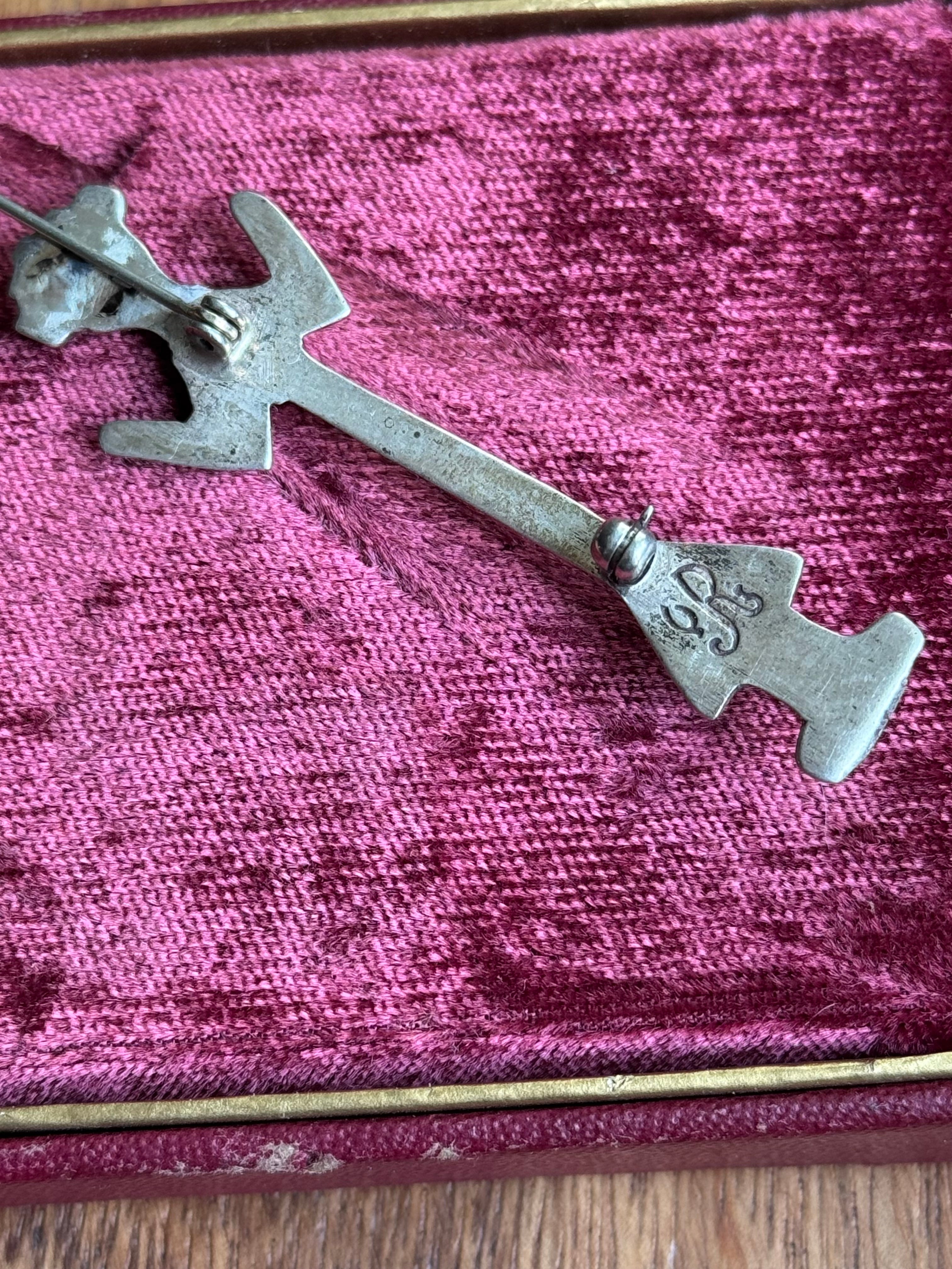 Vintage Sterling Silver Turquoise Kachina Pin
