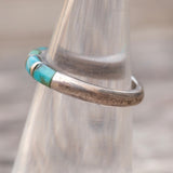 Vintage Sterling Turquoise Inlay Band 4.25