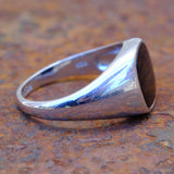 Vintage Sterling Onyx Signet Ring 10