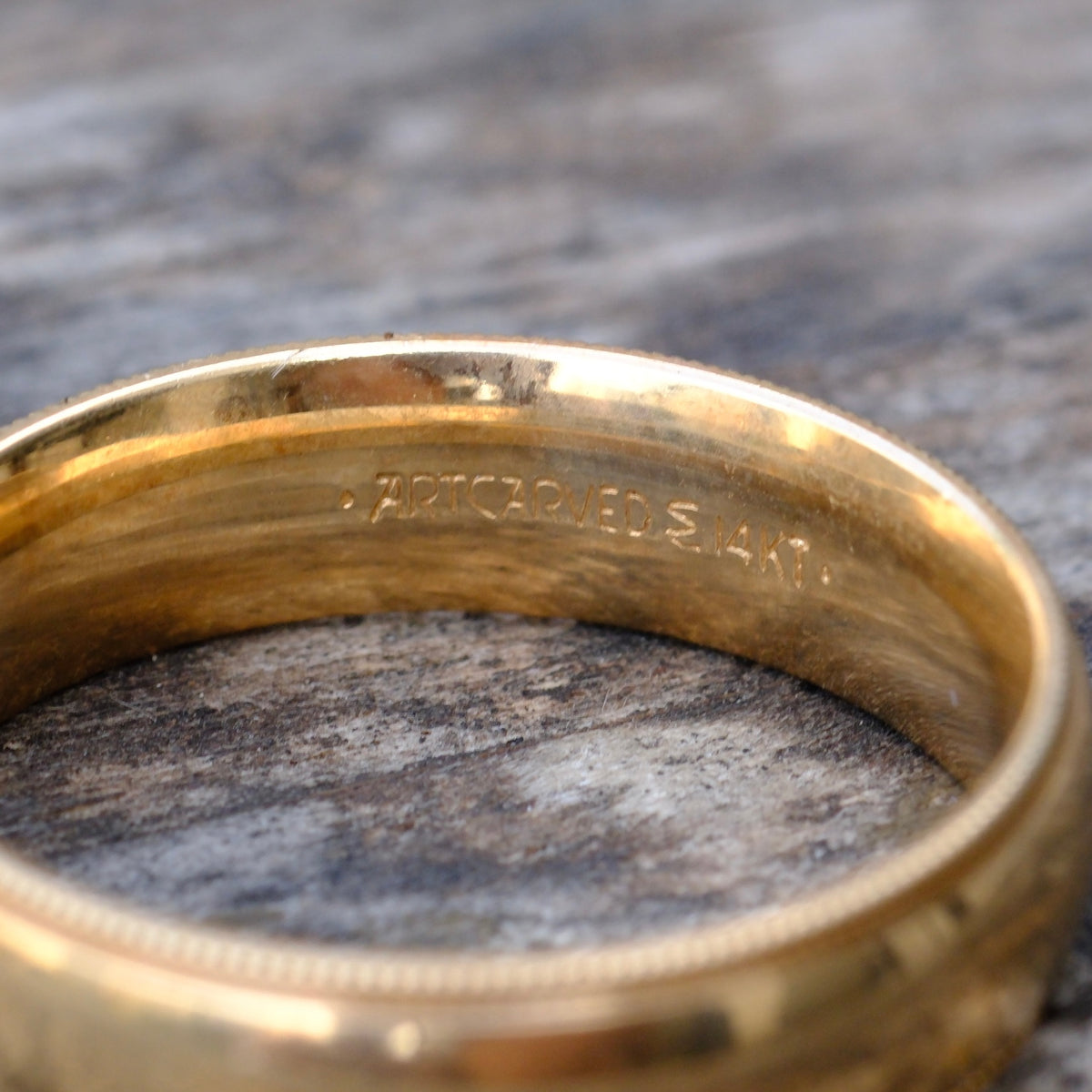 Vintage 14K Gold Band Ring 10.75 8.7 Grams