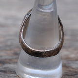 Vintage Sterling Onyx Ribbed Band Ring 9.25