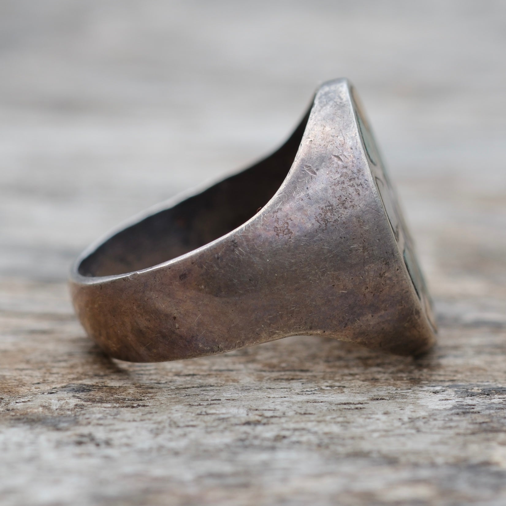 Vintage Sterling Multistone Inlay Ring 8