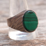 Vintage Sterling Malachite Ring 13