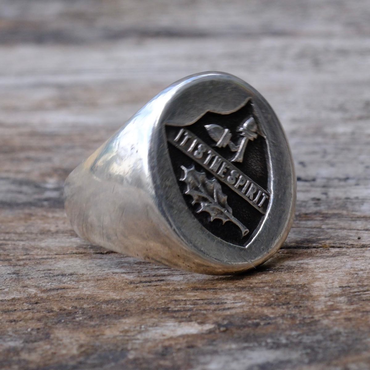 Vintage Sterling Silver Signet Ring 3.5