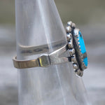 Vintage Sterling Turquoise Ring 5.75