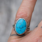 Vintage Sterling Turquoise Ring 5.75