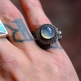 Vintage Sterling Moonstone Ring 7.5