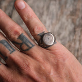 Vintage Sterling Silver Eagle Signet Ring 7.75