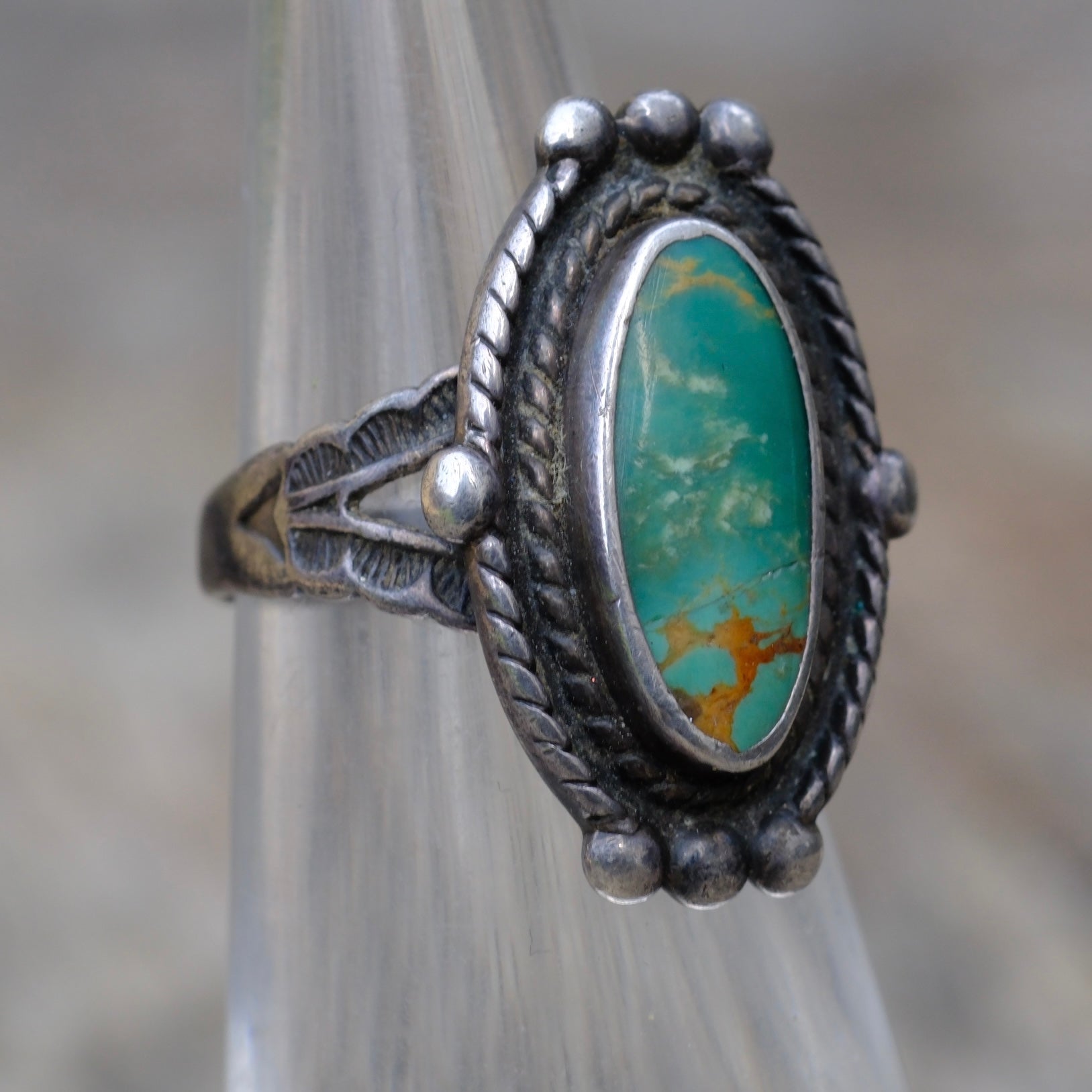 Vintage Sterling Turquoise Ring 4