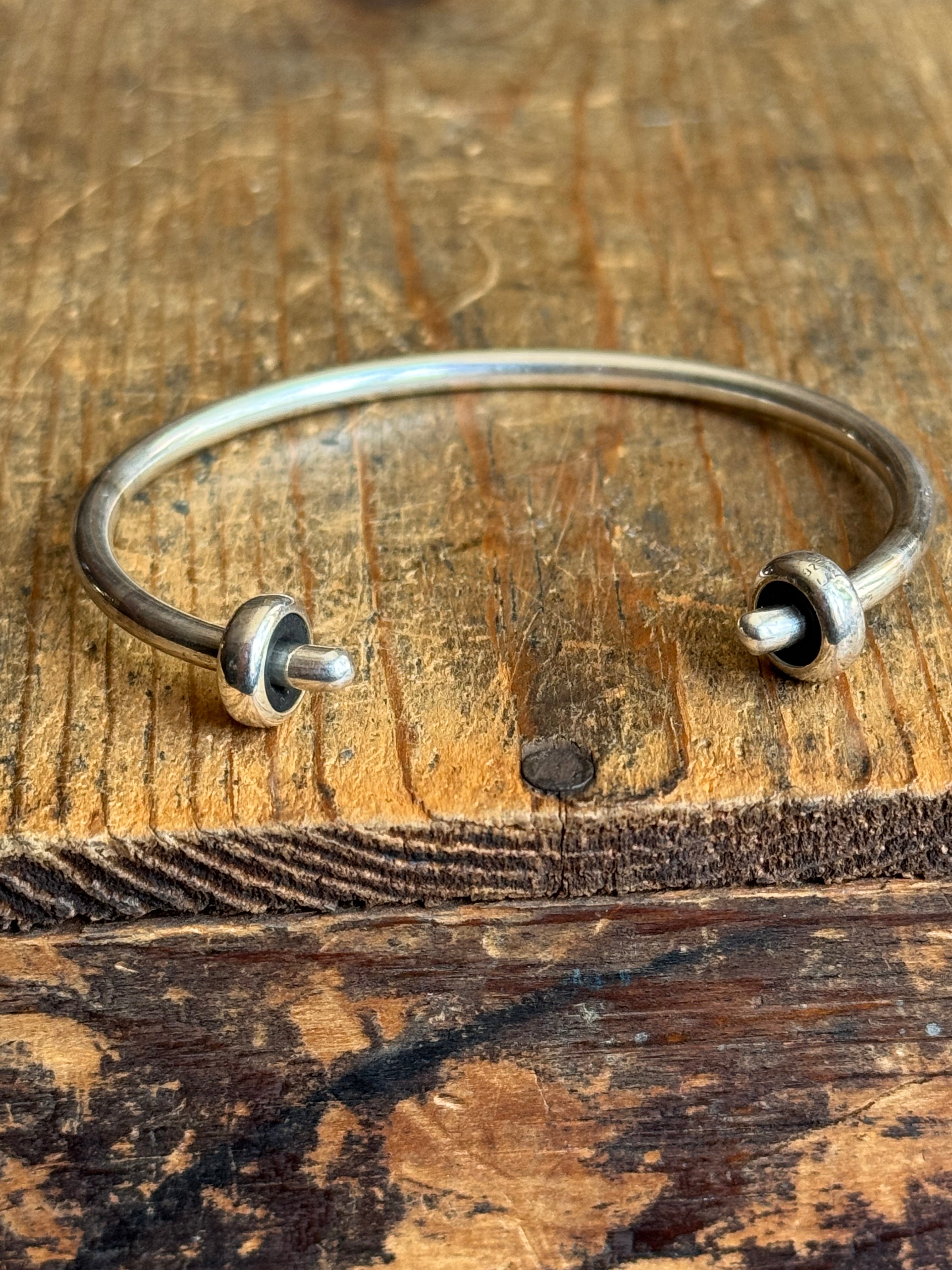 Vintage Sterling Silver Modernist Cuff