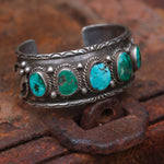 Incredible Vintage Sterling Turquoise Cuff