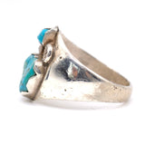 Vintage Sterling 2-Stone Turquoise Ring 9
