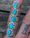 1980's Vintage Turquoise Thunderbird Ring
