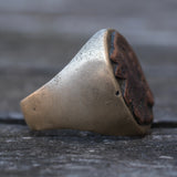 Vintage Worn Big Chief Mexican Biker Ring 9.5