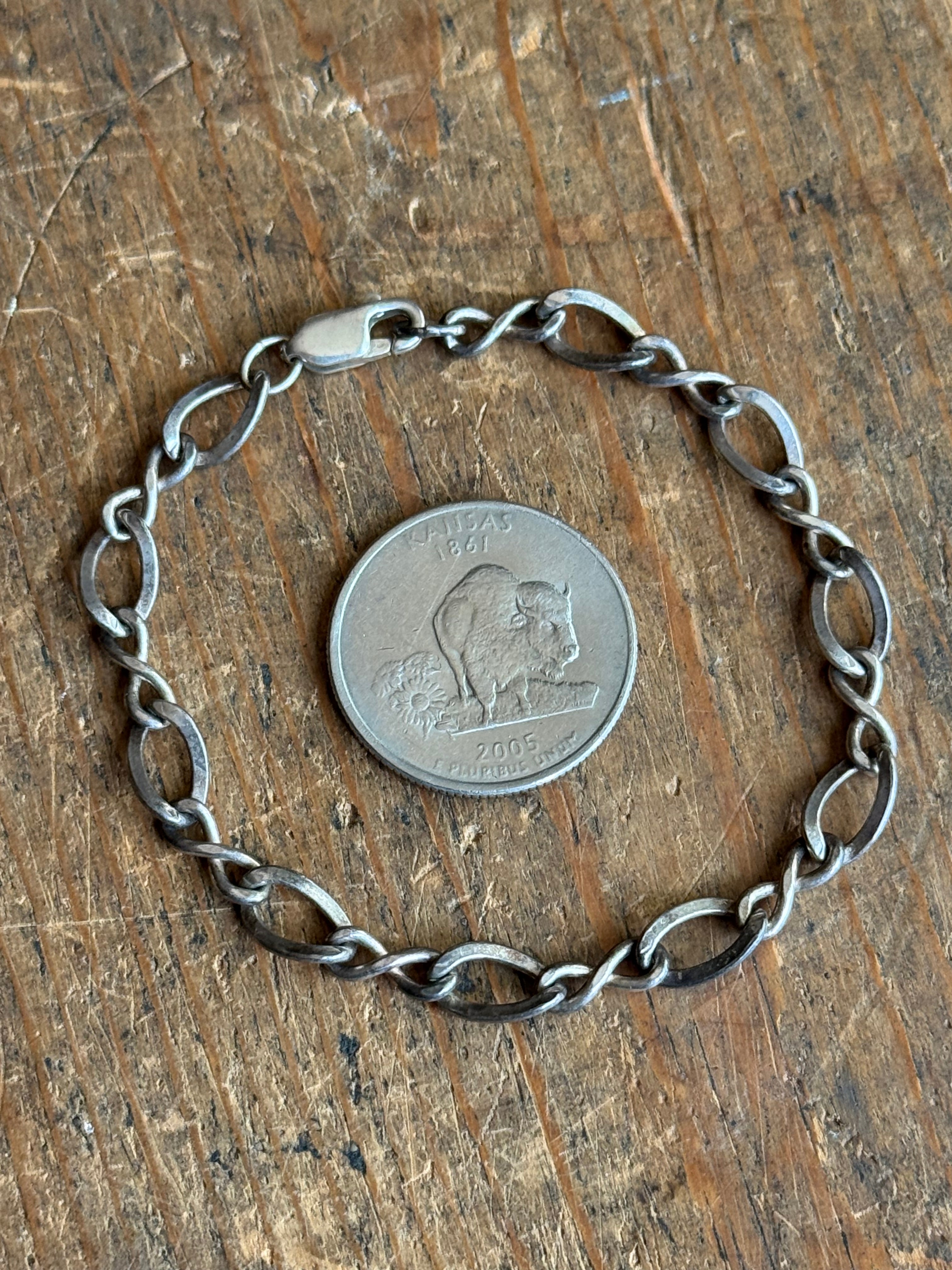Vintage Sterling Silver 7” Infinity Link Bracelet