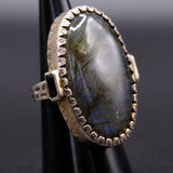 Vintage Sterling Labradorite Ring 5