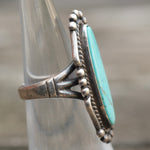 Vintage Sterling Turquoise Ring 4.5
