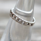 Vintage Sterling Silver Chain Ring 4.25