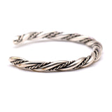 Vintage Sterling Silver Braided Cuff Bracelet 5.75"
