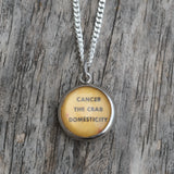 Vintage Sterling Cancer Zodiac Necklace