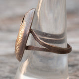 Vintage Sterling Turquoise Shadowbox Ring 8.75