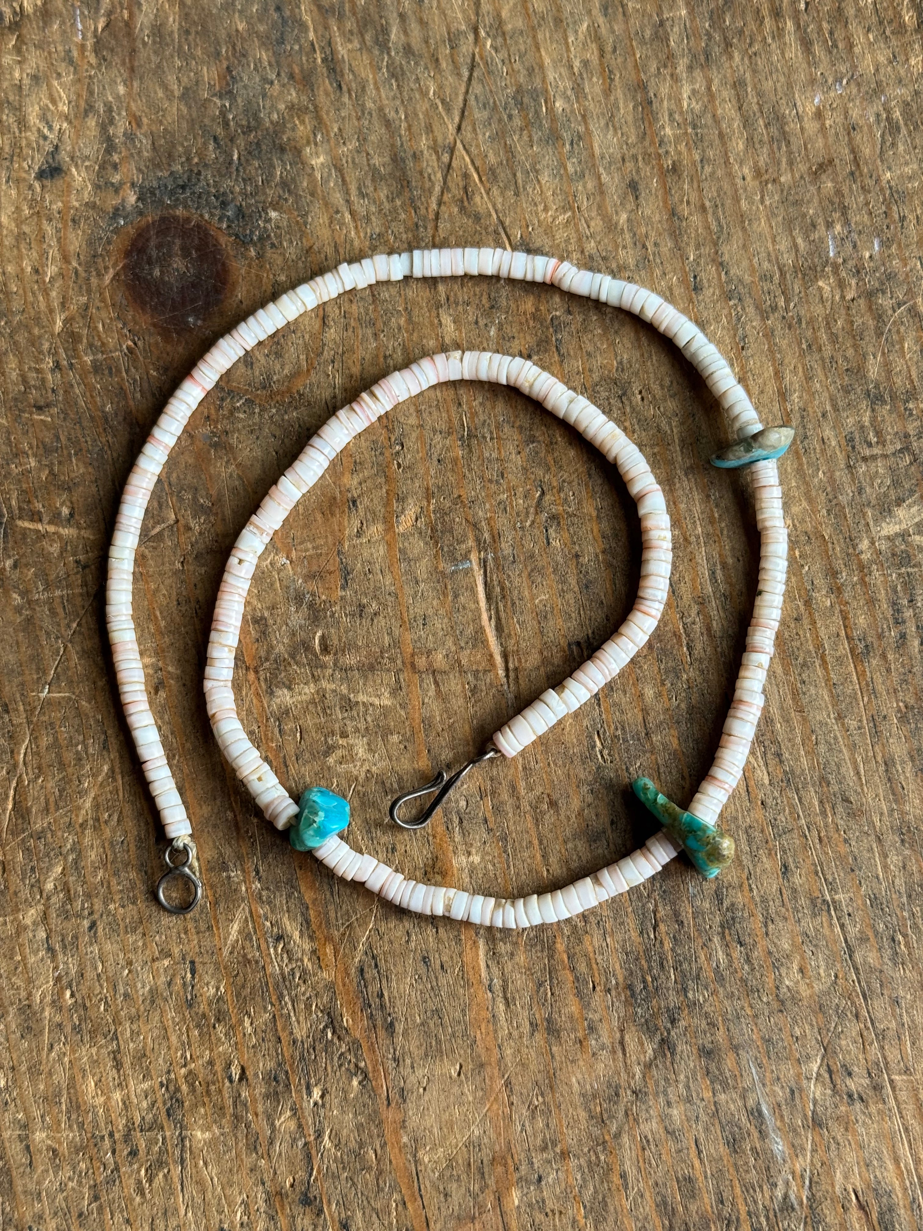 Vintage Shell and Turquoise Necklace
