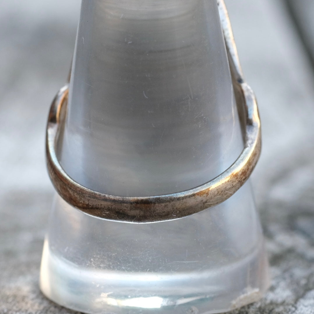 Vintage Sterling Zuni Inlay Ring 10.5