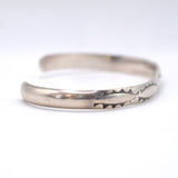 Vintage Sterling Silver Stamped Triangle Cuff Bracelet 6.5"