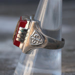 Vintage Mexican Biker Freemason's Souvenir Ring 9