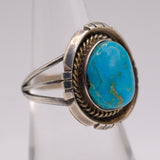 Vintage Sterling Turquoise Ring 7.5