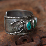 Incredible Vintage Sterling Turquoise Cuff