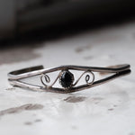 Vintage Sterling Onyx Cuff