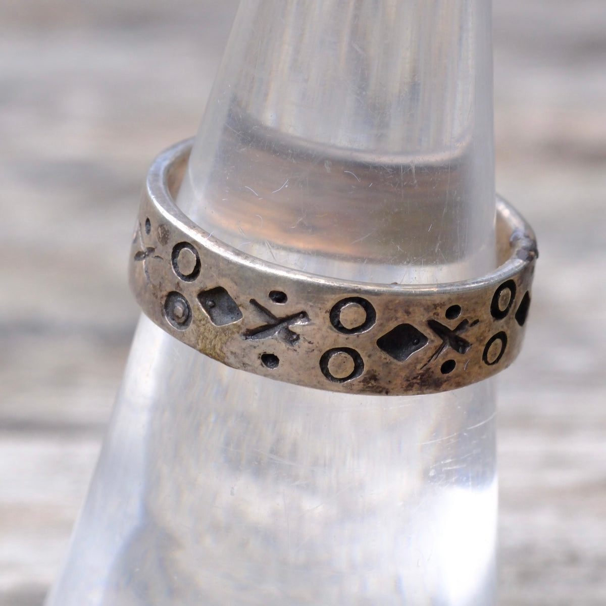 Vintage Sterling Stamped Band Ring 6