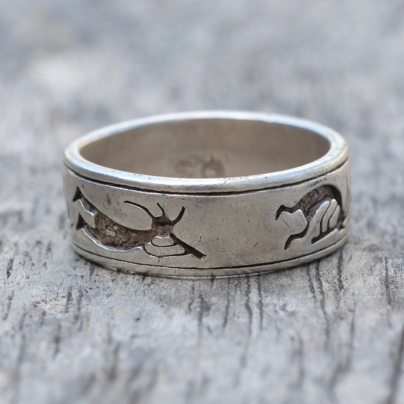 Vintage Sterling Silver Kokopelli Ring 7.5