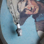 Vintage Sterling Spark Plug Necklace