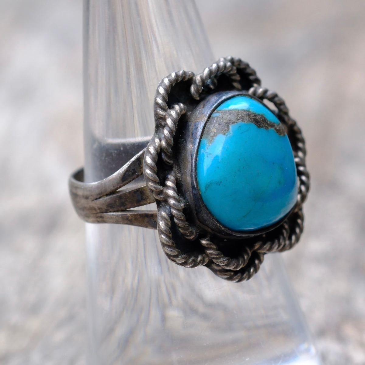 Vintage Sterling Turquoise Ring 7