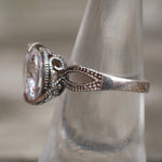Vintage Sterling CZ Cocktail Ring 6.75