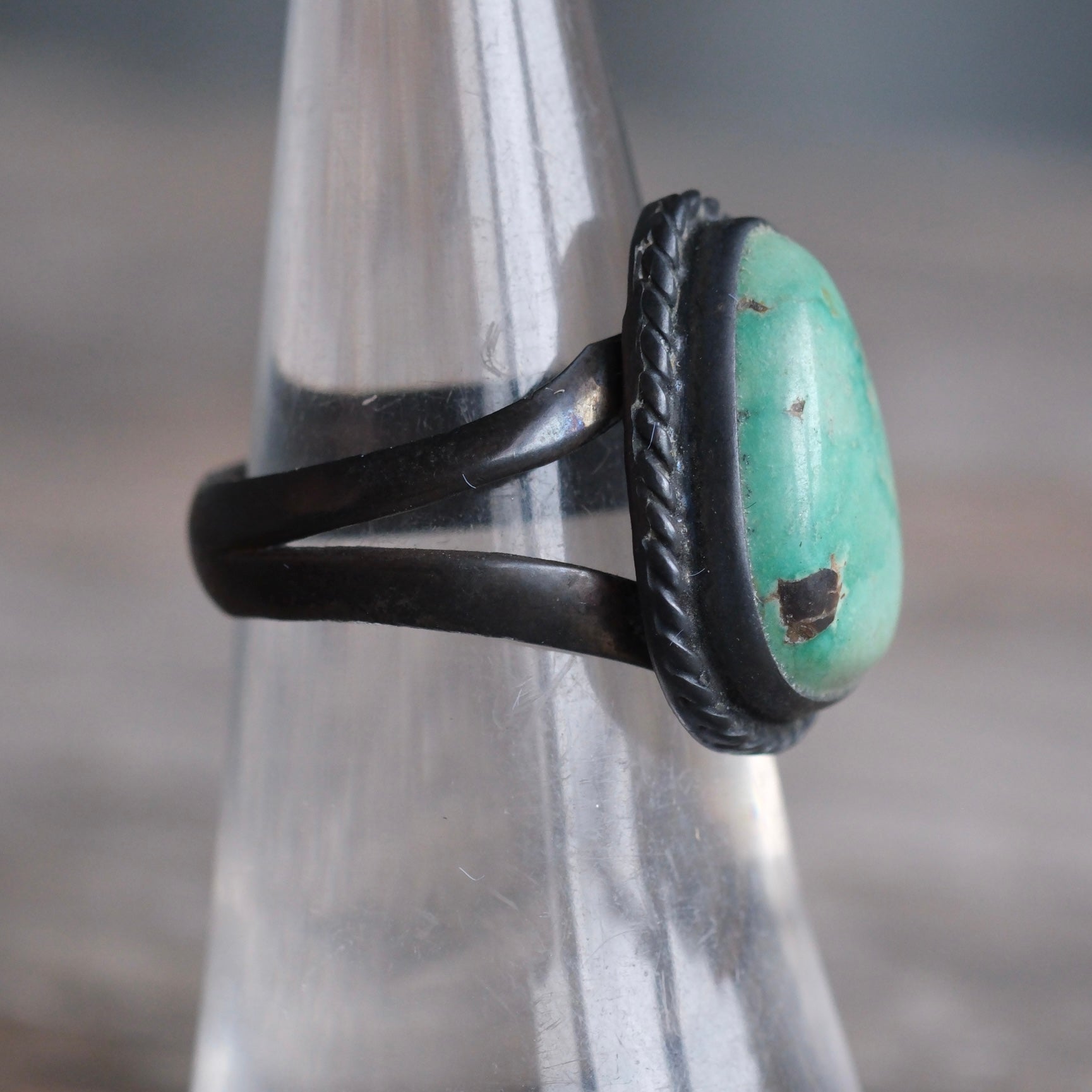 Vintage Sterling Turquoise RIng 6
