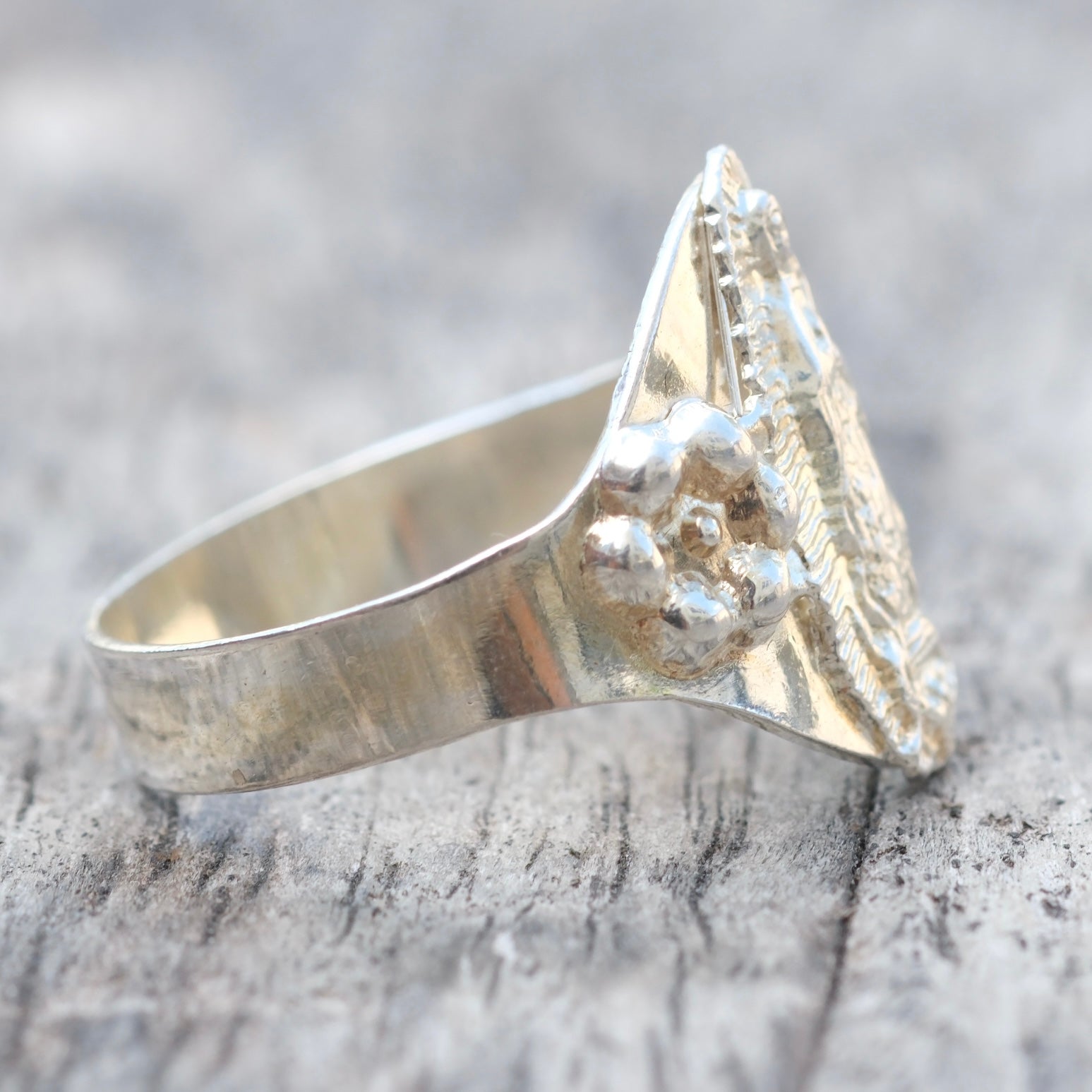 Vintage Sterling Silver Mary Ring 10